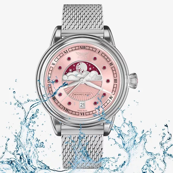 ЧАСОВНИК АVIATOR DOUGLAS MOONFLIGHT GEMSTONE EDITION RUBY 36MM V.1.33.0.417.5
