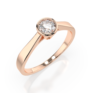 CARA Златен пръстен с Диамант 0.3 Ct GIA сертификат K01-10010R