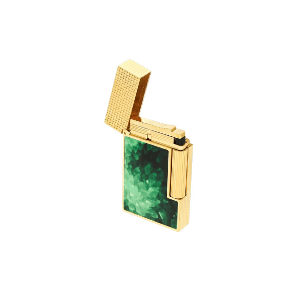 Запалка S.T.Dupont Ligne 2 Cling Geode Green / Gold C16036CL