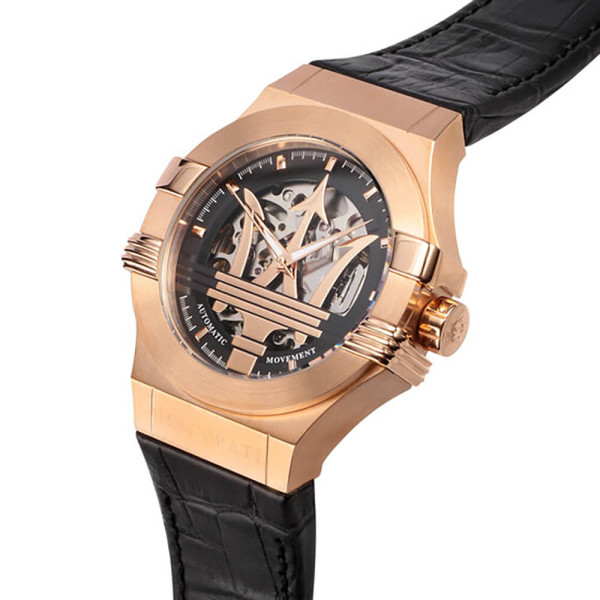 Maserati Potenza Automatic Rose Gold Skeleton