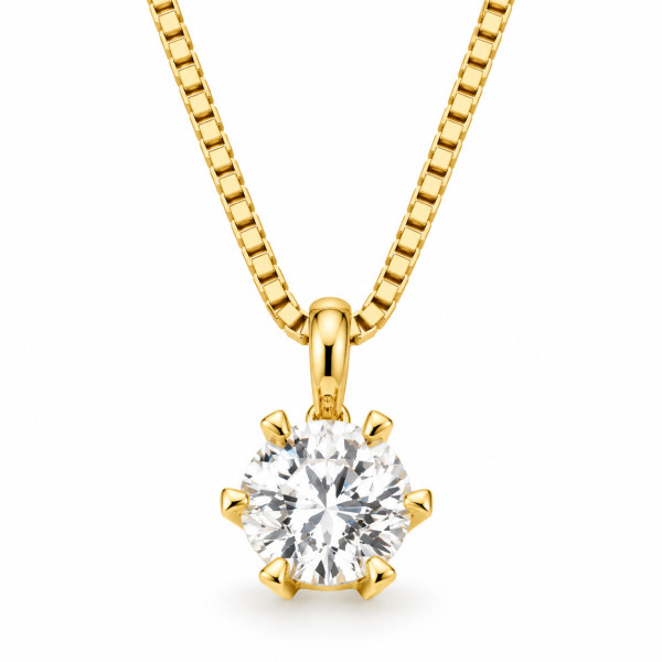 Comete Ambrosia gold necklace with zirconia AGZ120G