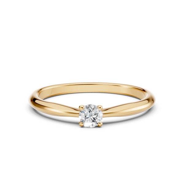 Cara пръстен с диамант 0.20 ct – ЗЛАТНО БИЖУ 14К K101-10021Y(3.7)/14K
