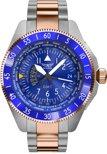 AVIATOR AIRACOBRA GMT 42.8MM V.1.37.3.308.5