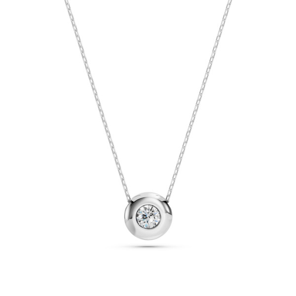 Cara колие с диамант 0.15 ct – ЗЛАТНО БИЖУ 14К K104-10007W(3.4)/14K