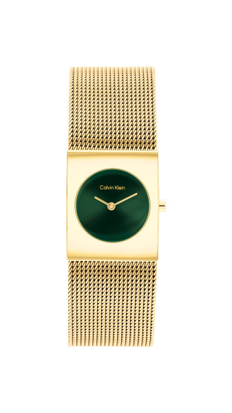 часовник calvin klein 25100136 дамски жълто pvd classicwatches.bg