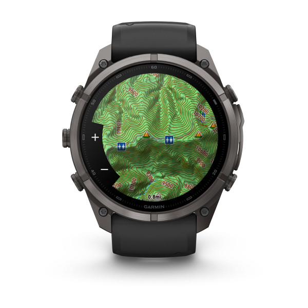 Garmin Fenix 9 Pro Carbon Gray DLC Titanium с Black/Pebble Grey силиконова каишка 010-04337-16