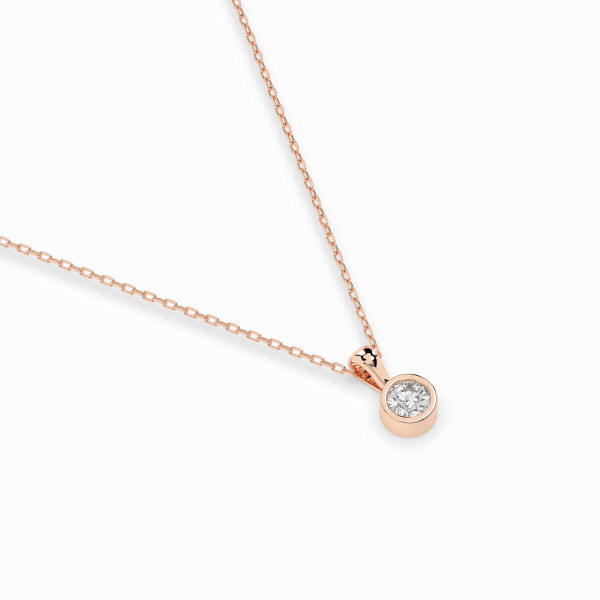 Cara колие с диамант 0.10 ct – ЗЛАТНО БИЖУ 14К K104-10010R(3.0)/14K