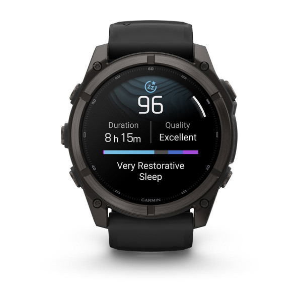 Garmin Fenix 9 Carbon Grey DLC Titanium с Black силиконова каишка 010-04763-11