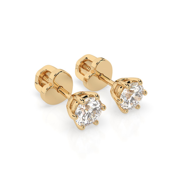 CARA Златни обеци с GIA сертифицирани диаманти K102-10027Y