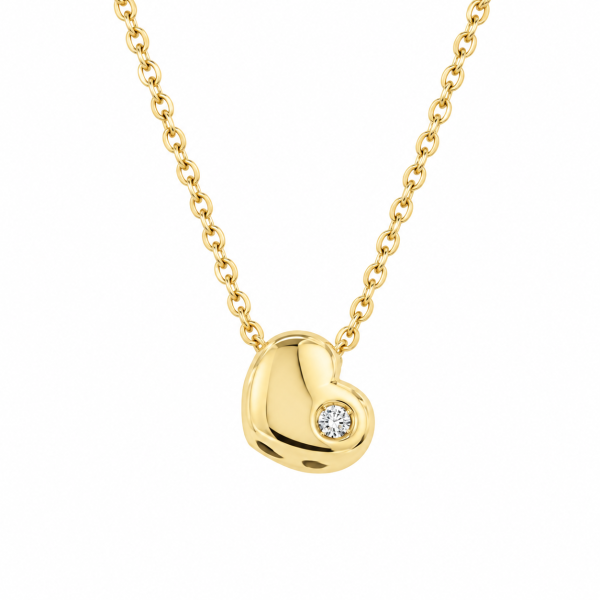 Cara Diamanti gold necklace with diamond CLN1527Y/0.005ctSI/H