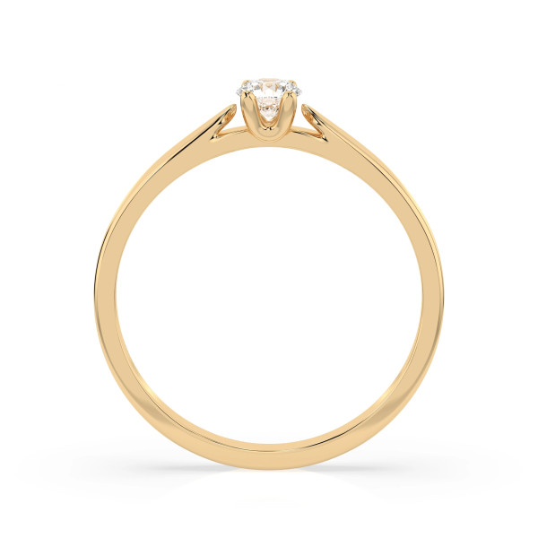 Cara пръстен с диамант 0.15 ct – ЗЛАТНО БИЖУ 14К K101-10046Y(3.4)/14K