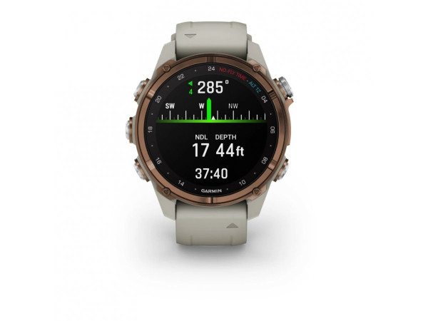 GARMIN DESCENT MK3I 43ММ BRONZE PVD ТИТАН С FRENCH GREY СИЛИКОНОВА КАИШКА 010-02753-14