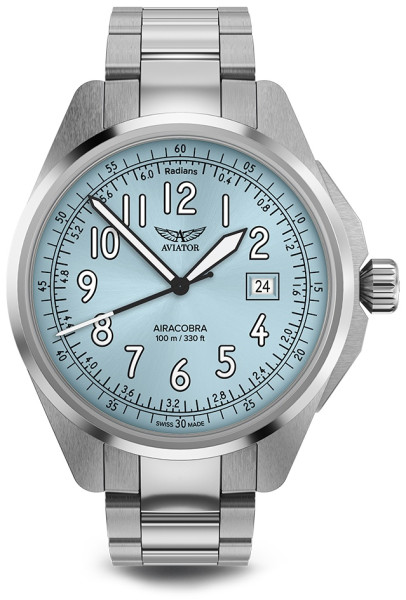 часовник aviator airacobra v 1 38 0 328 5 светлосин циферблат classicwatches.bg