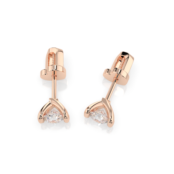 CARA Златни обеци с GIA сертифицирани диаманти K102-10016R