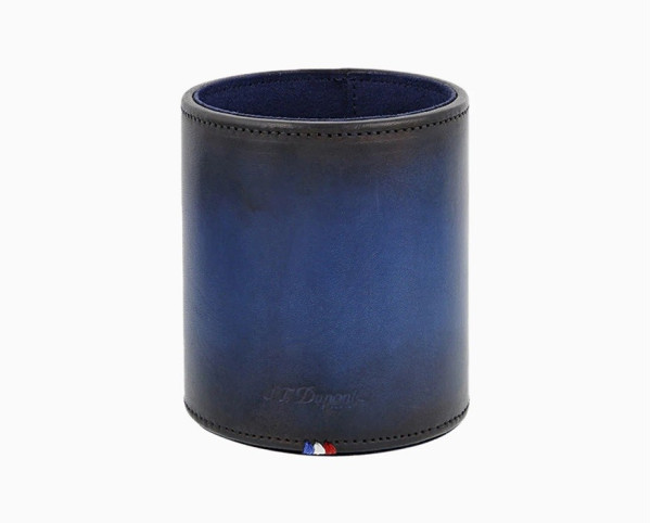 Поставка за пишещи S.T.Dupont ATELIER BLUE LEATHER PEN POT 7108