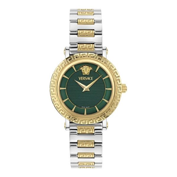 часовник versace ve5l00426 дамски зелен циферблат биколор верижка classicwatches.bg