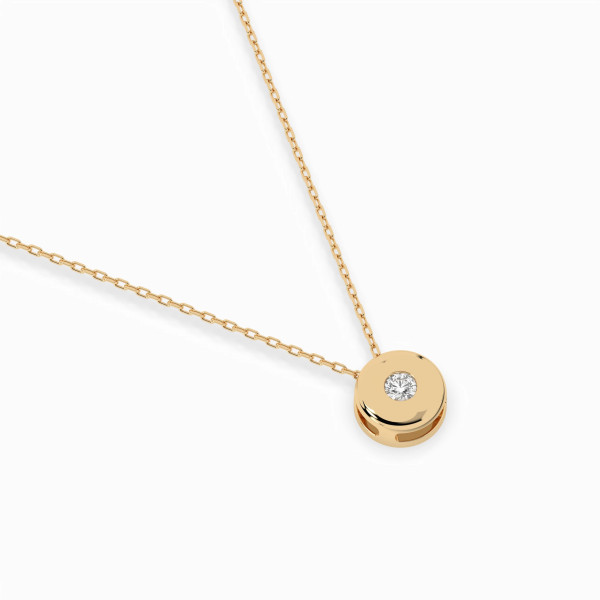 Cara колие с диамант 0.04 ct – ЗЛАТНО БИЖУ 14К K104-10015Y(2.2)/14K