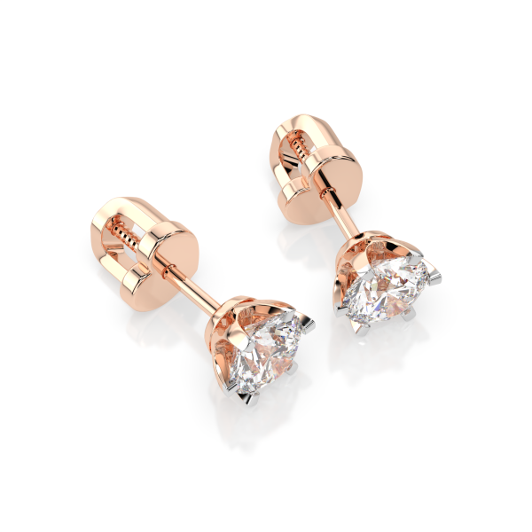 CARA Златни обеци с диаманти 0,90 ct GIA сертификат K102-10040R