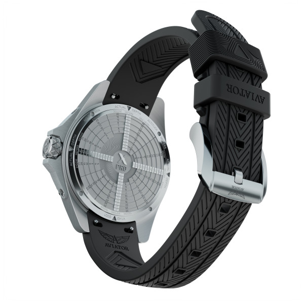 aviator v.1.42.0.375.6 с черна силиконова каишка ClassicWatches.bg
