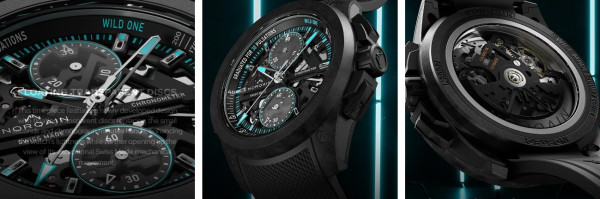 часовник norqain wild one тюркоазена гумена каишка mesh rubber classicwatches.bg