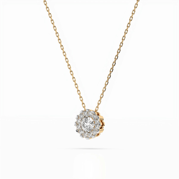 Cara колие с диаманти 0.10+0.10 ct – ЗЛАТНО БИЖУ 14К K104-10044Y(3.0)/14K