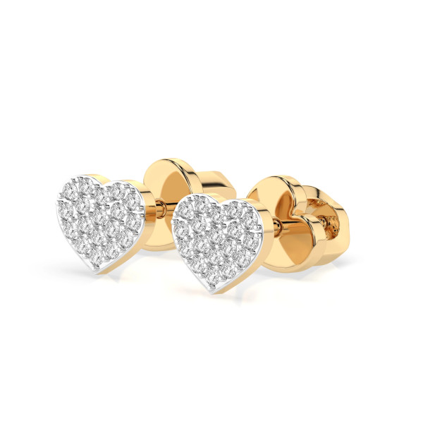 Cara обеци с диаманти 0.18 ct – ЗЛАТНО БИЖУ 14К K102-10097Y/14K
