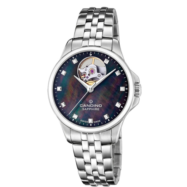 Часовник candino c4770 b дамски автоматичен open heart седеф classicwatches.bg
