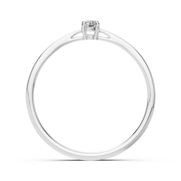 Cara пръстен с диамант 0.10 ct – ЗЛАТНО БИЖУ 14К K101-10012/1W(3.0)/14K