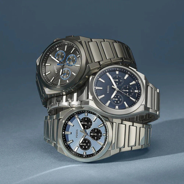 fossil fs6107 мъжки часовник благородна стомана gunmetal верижка classicwatches.bg