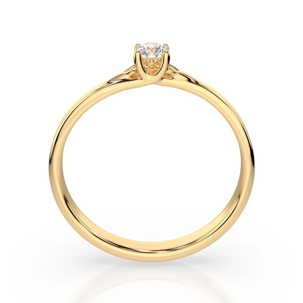 Cara пръстен с диамант 0.10 ct – ЗЛАТНО БИЖУ 14К K101-10014Y(3.0)/14K