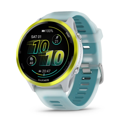 Forerunner® 570 - 47мм - Forerunner® 570 - 47мм - Amp Yellow Aluminium с Translucent Whitestone/Turquoise каишка