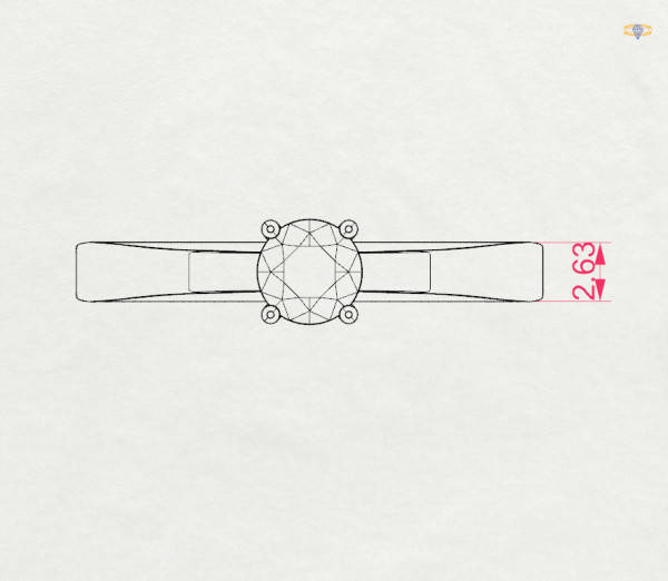 CARA Златен пръстен с диамант 0.40 ct GIA сертификат K101-10012Y