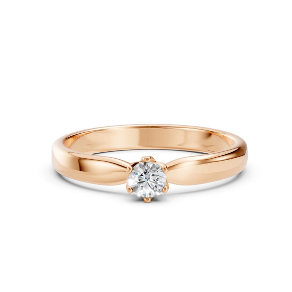 Cara пръстен с диамант 0.20 ct – ЗЛАТНО БИЖУ 14К K101-10040R(3.7)/14K