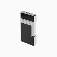 ЗАПАЛКА S.T.DUPONT SLIMMY LIGHTER BLACK LACQUER AND CHROME 28001