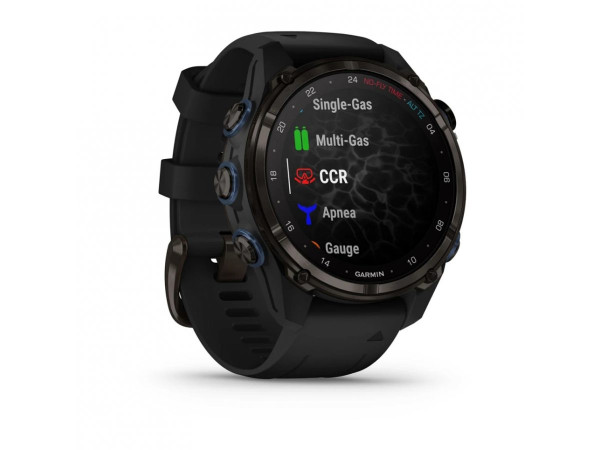 GARMIN DESCENT MK3I 43ММ CARBON GREY DLC ТИТАН С ЧЕРНА СИЛИКОНОВА КАИШКА 010-02753-11