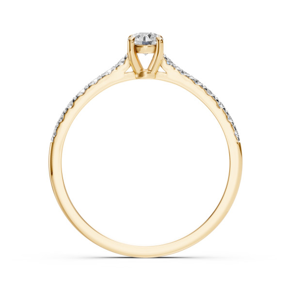 CARA Златен пръстен с диаманти 0.30 + 0.21 ct GIA сертификат K101-10012Y