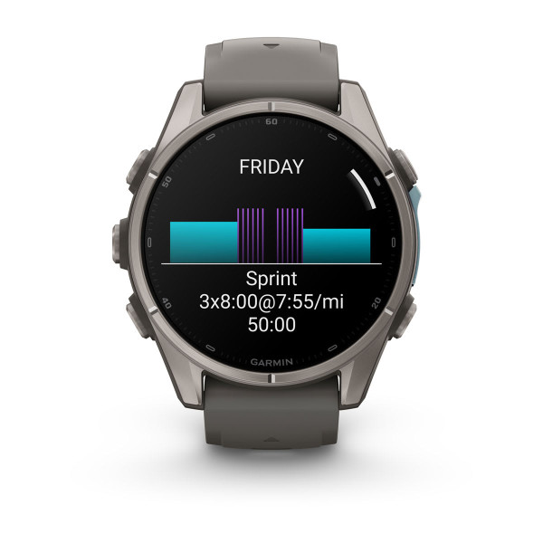 Garmin Fenix 9 Titanium с Pebble Grey силиконова каишка 010-04761-11