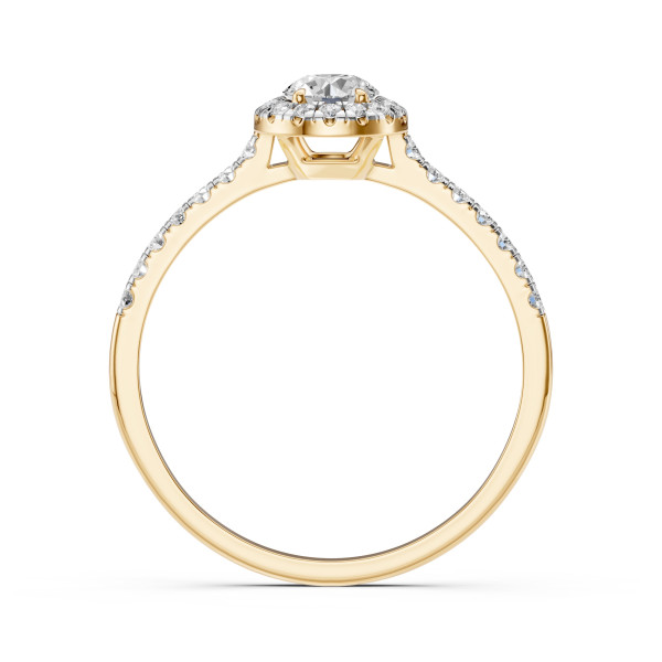 CARA Златен пръстен с диаманти 0.35+0.29 ct GIA сертификат K101-10095Y