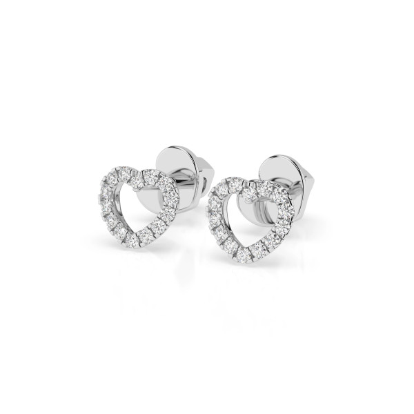 Cara обеци с диаманти 0.14 ct – ЗЛАТНО БИЖУ 14К K102-10028W/14K