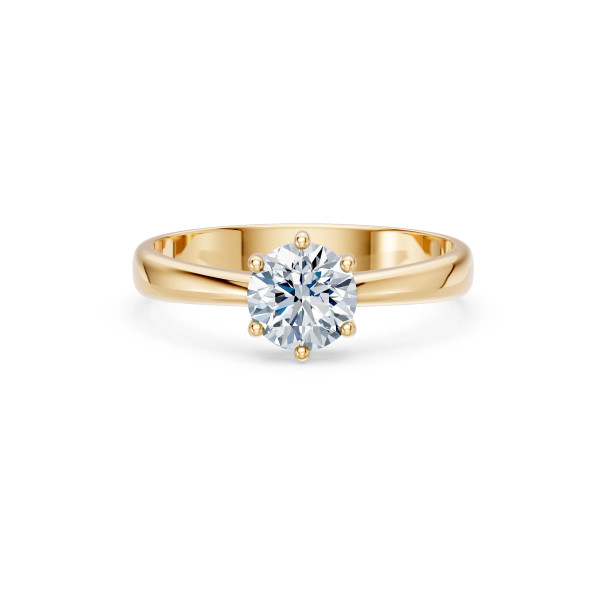 Cara пръстен с диамант 1.00 ct GIA сертификат – ЗЛАТНО БИЖУ 14К K101-10151Y(6.5)/14K