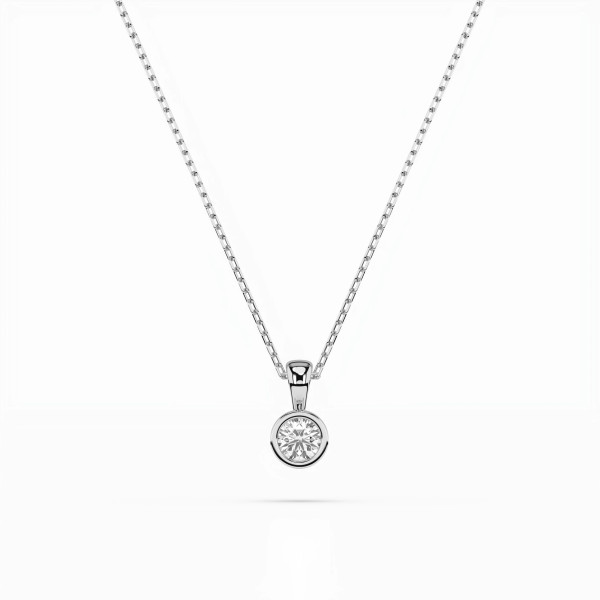 Cara колие с диамант 0.10 ct – ЗЛАТНО БИЖУ 14К K104-10010W(3.0)/14K