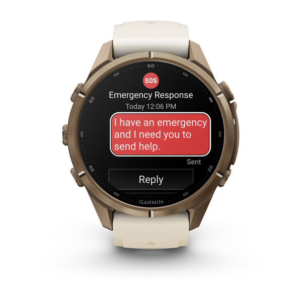 Garmin Fenix 9 Pro inReach Autumn Gold Titanium с Cream/French Grey силиконова каишка 010-04335-21