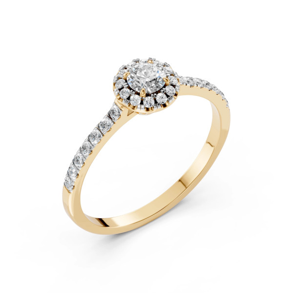 Cara пръстен с диаманти 0.25+0.29 ct – ЗЛАТНО БИЖУ 14К K101-10095Y(4.0)/14K