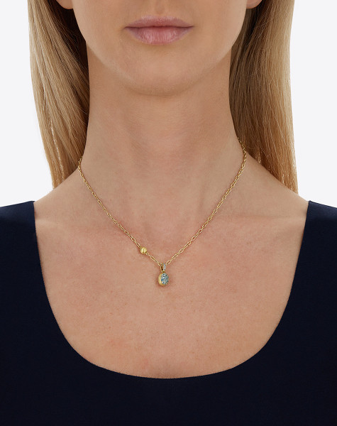 NANIS BOULES Small ВИСУЛКА SWISS BLUE TOPAZ, ДИАМАНТИ PS27-609