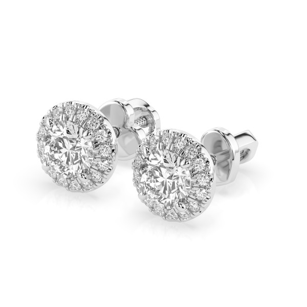 CARA Златни обеци с диаманти 1.00+0.19 ct GIA сертификат K102-10095W