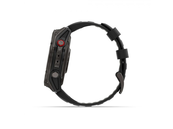 GARMIN FENIX 8 PRO 51MM AMOLED SAPPHIRE CARBON GRAY DLC TITANIUM С BLACK/PEBBLE GRAY СИЛИКОНОВА КАИШКА 010-03199-01