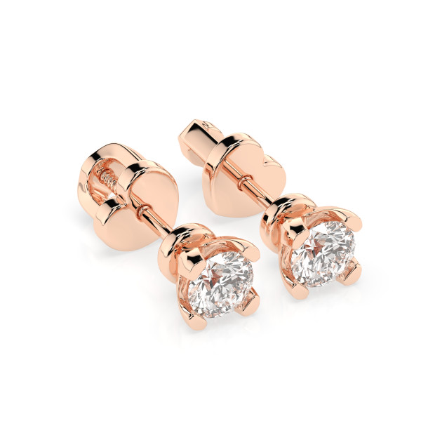 CARA Златни обеци с GIA сертифицирани диаманти K102-10089R