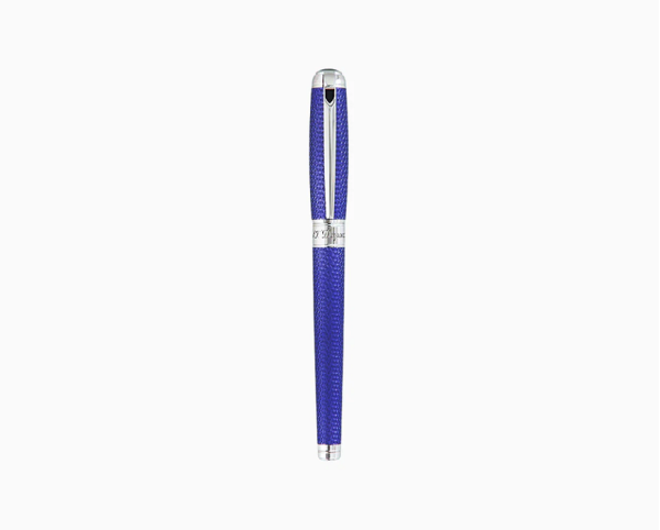 Писалка S.T.Dupont LINE D LARGE OCEAN BLUE AND PALLADIUM LACQUERED FIREHEAD GUILLOCHE 410001L