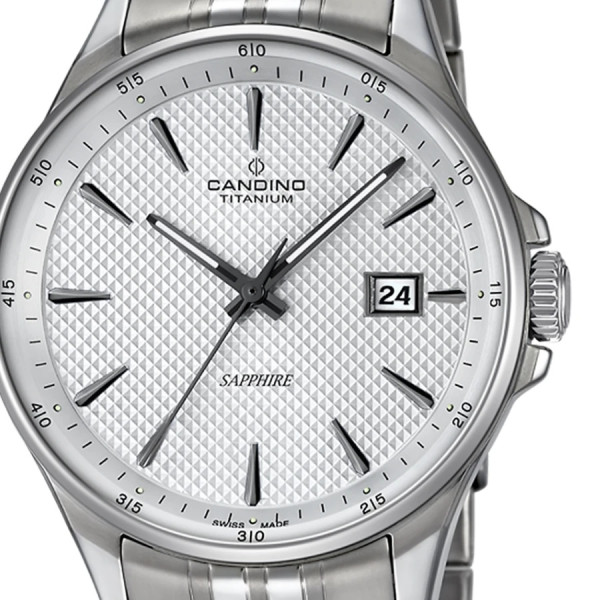 Мъжки швейцарски титаниев часовник candino c4606 a със сапфир стъкло classicwatches.bg
