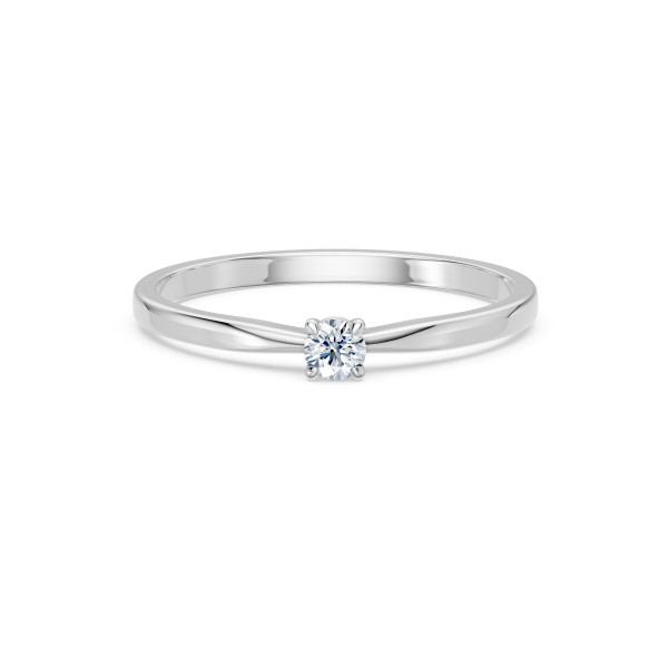 Cara пръстен с диамант 0.10 ct – ЗЛАТНО БИЖУ 14К K101-10116W(3.0)/14K